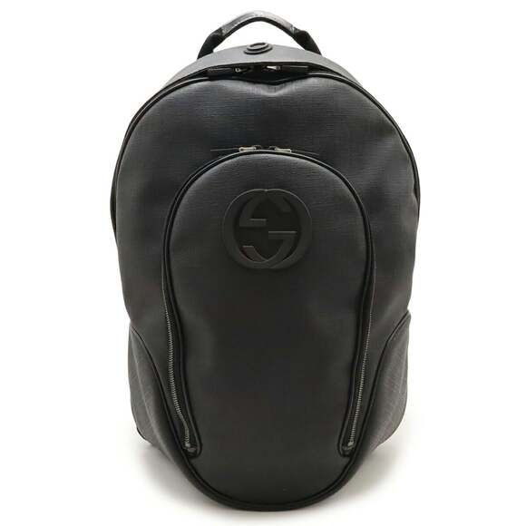 GUCCI Authentic Black Leather Backpack - Picture 2 of 9